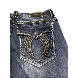 Miss Me Jeans Embellished Angel Wings On Back Pockets, Boot Cut Y2K  Jeans Sz 30